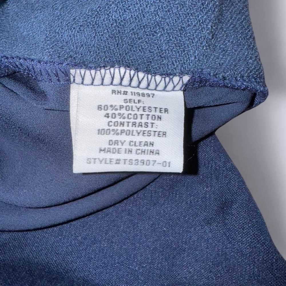 Collective Concepts Dark Blue Puff Sleeve Top - Picture 6 of 6